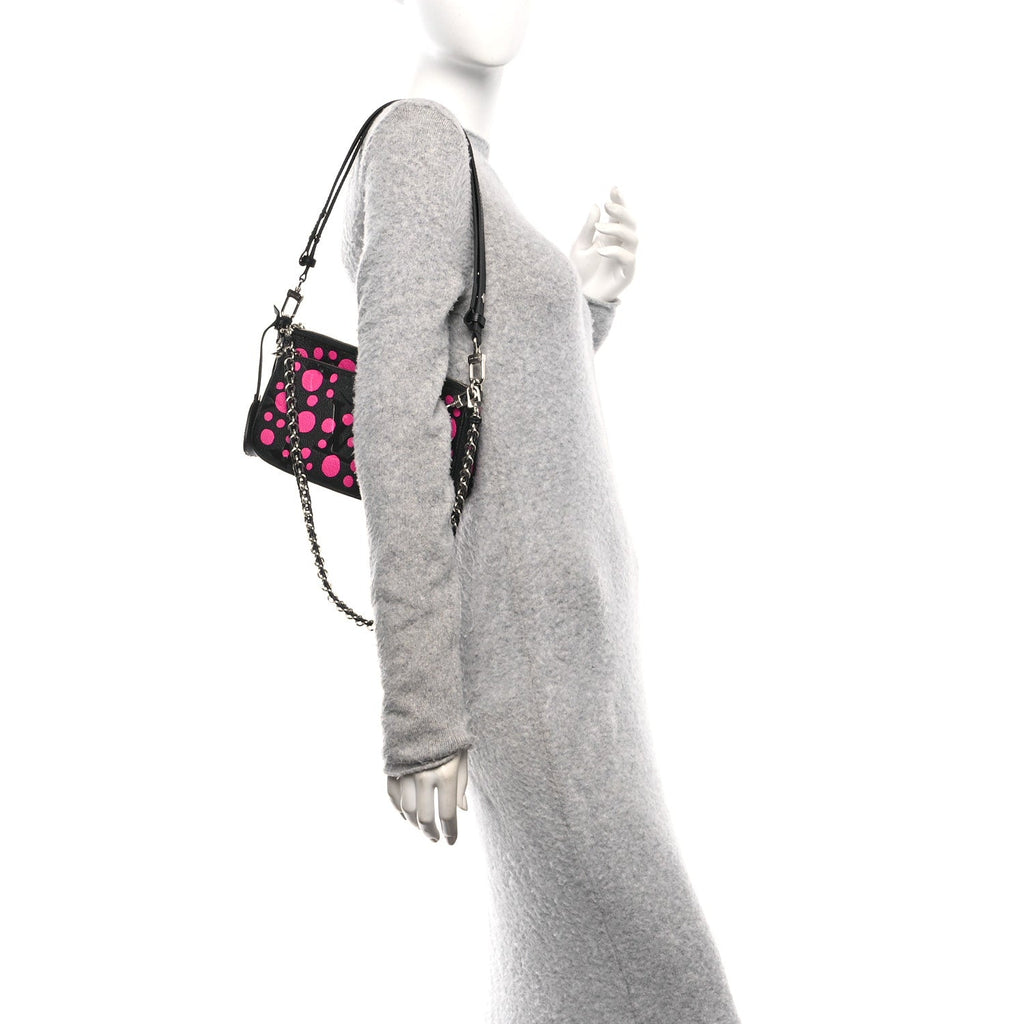 Louis Vuitton LV X YK Empreinte Multi Pochette Accessories Black Fuchsia
