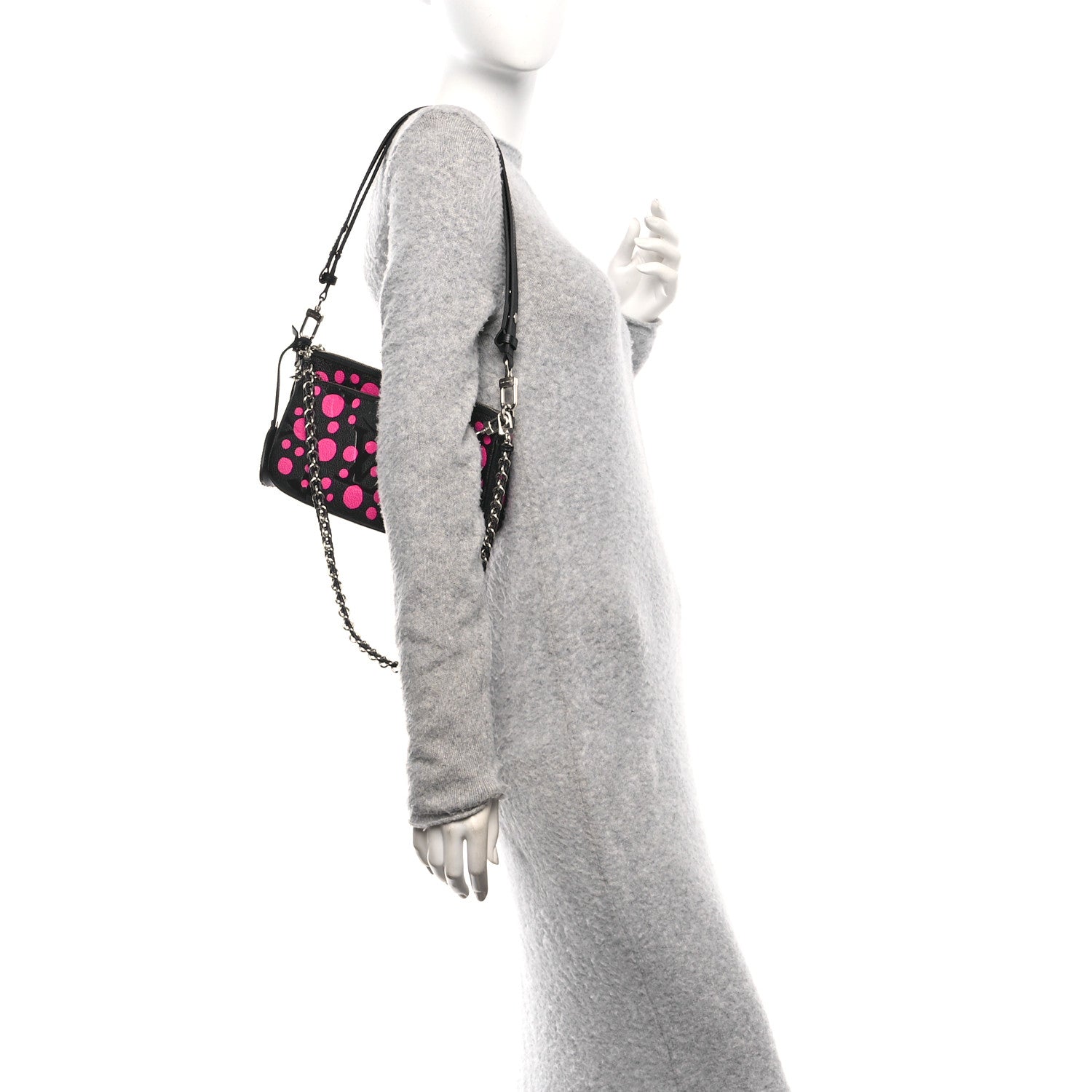 Louis Vuitton LV X YK Empreinte Multi Pochette Accessories Black Fuchsia