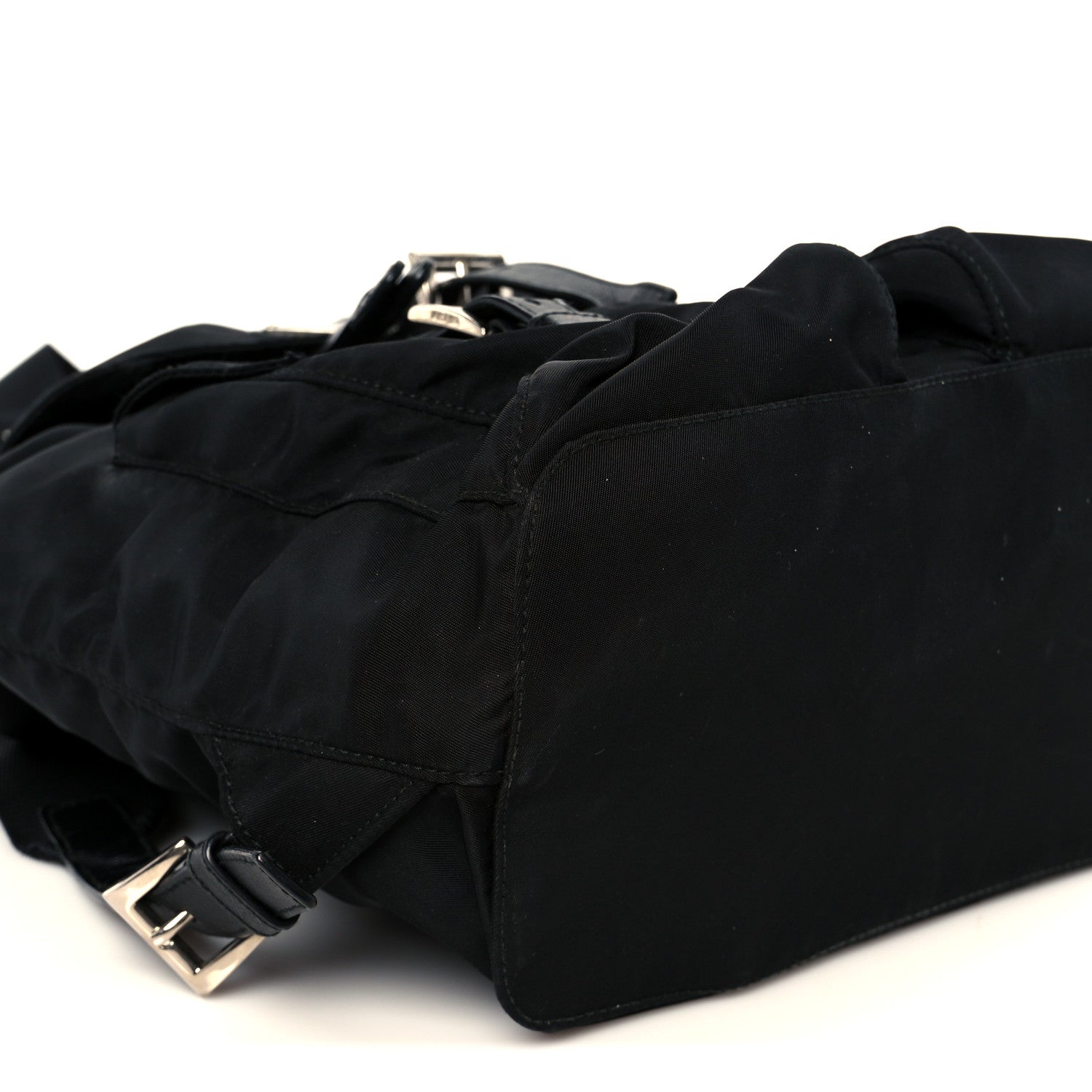 Prada Tessuto Nylon Saffiano Small Backpack Black