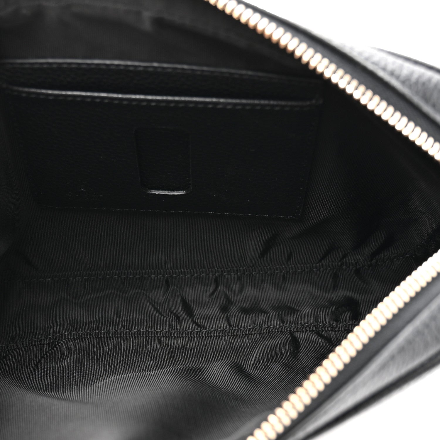 Gucci Pebbled Calfskin Shoulder Bag  Black