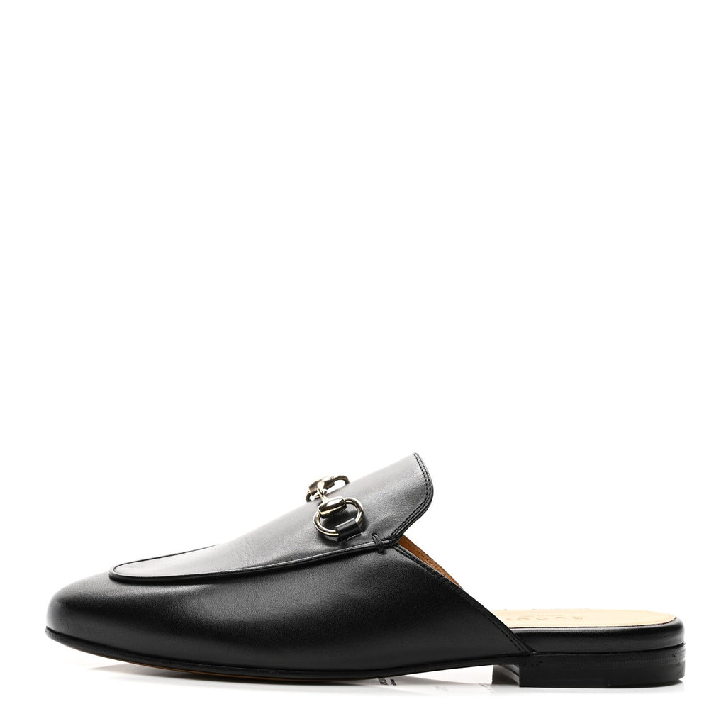Gucci Calfskin Womens Princetown Slippers 36 Black