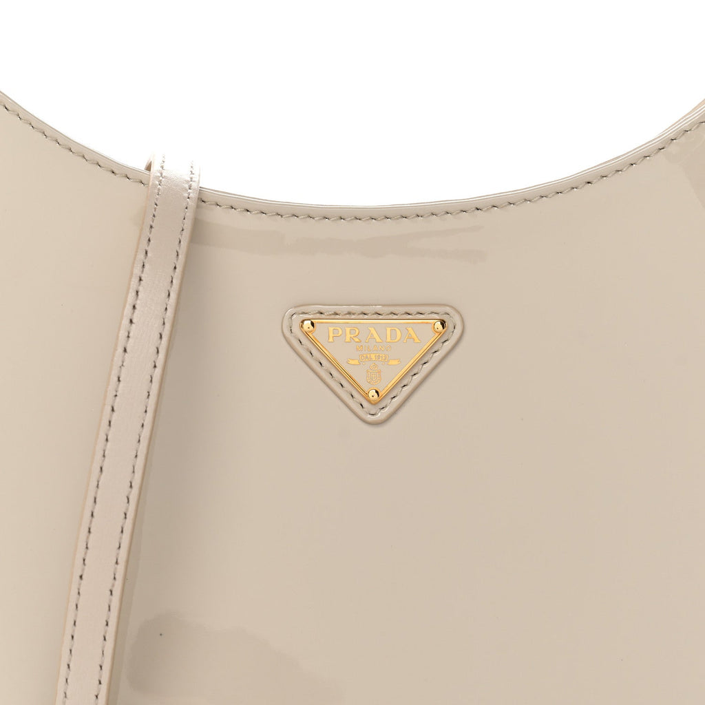 Prada Spazzolato Cleo Shoulder Bag Avorio