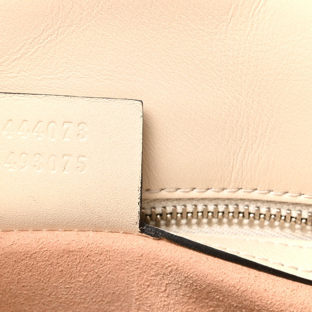 Gucci Cafskin Web Quilted Large Dionysus Tote Bag White