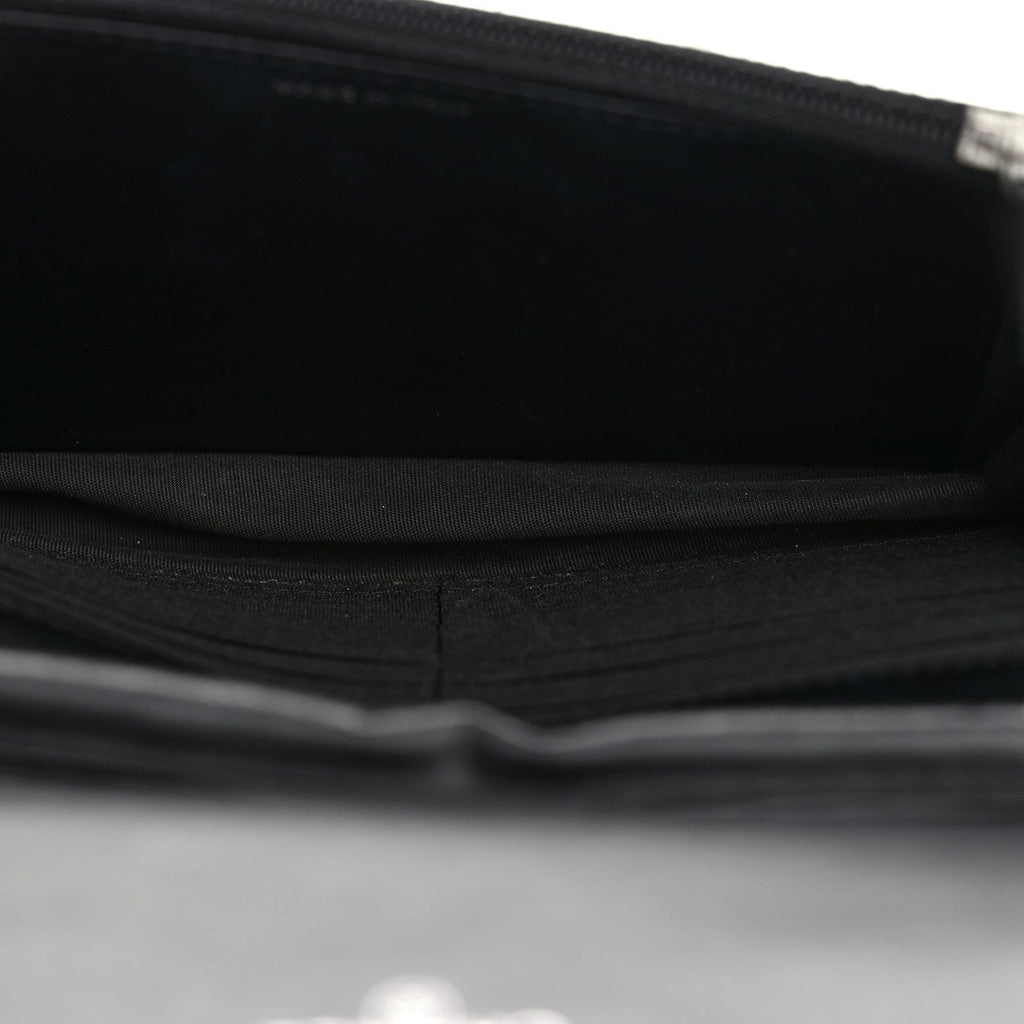 Chanel Caviar Quilted Boy Wallet On Chain WOC Black