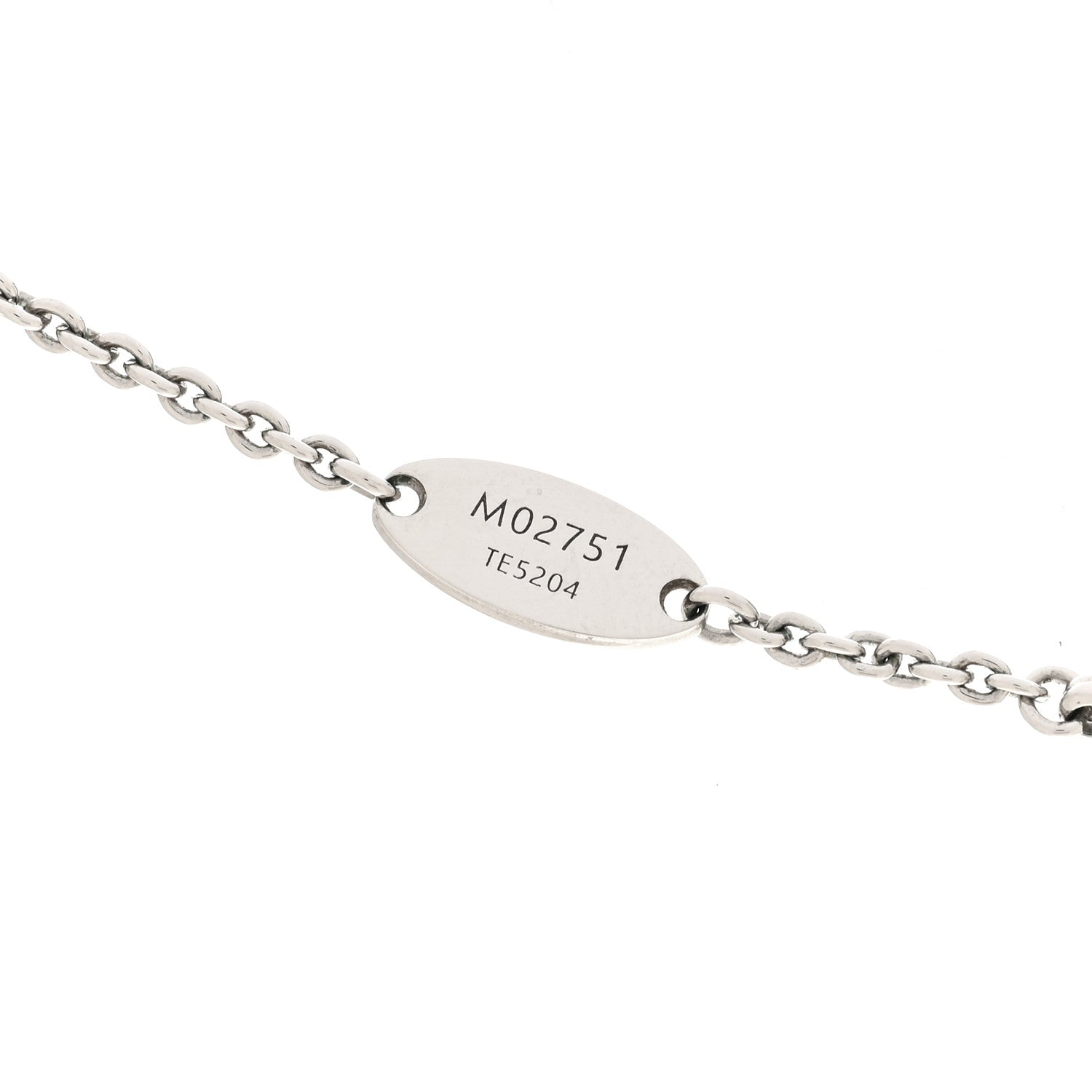 Louis Vuitton Metal Crystal LV Iconic Necklace Silver