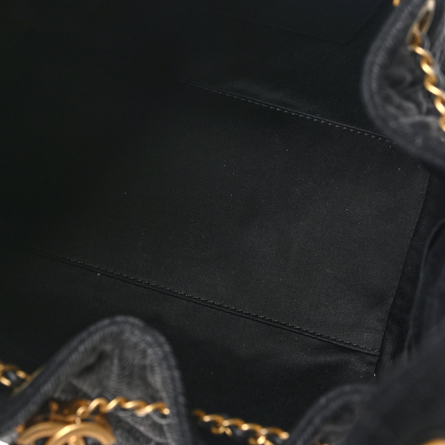 Chanel Washed Denim Quilted Small Chanel 25 Handbag Black