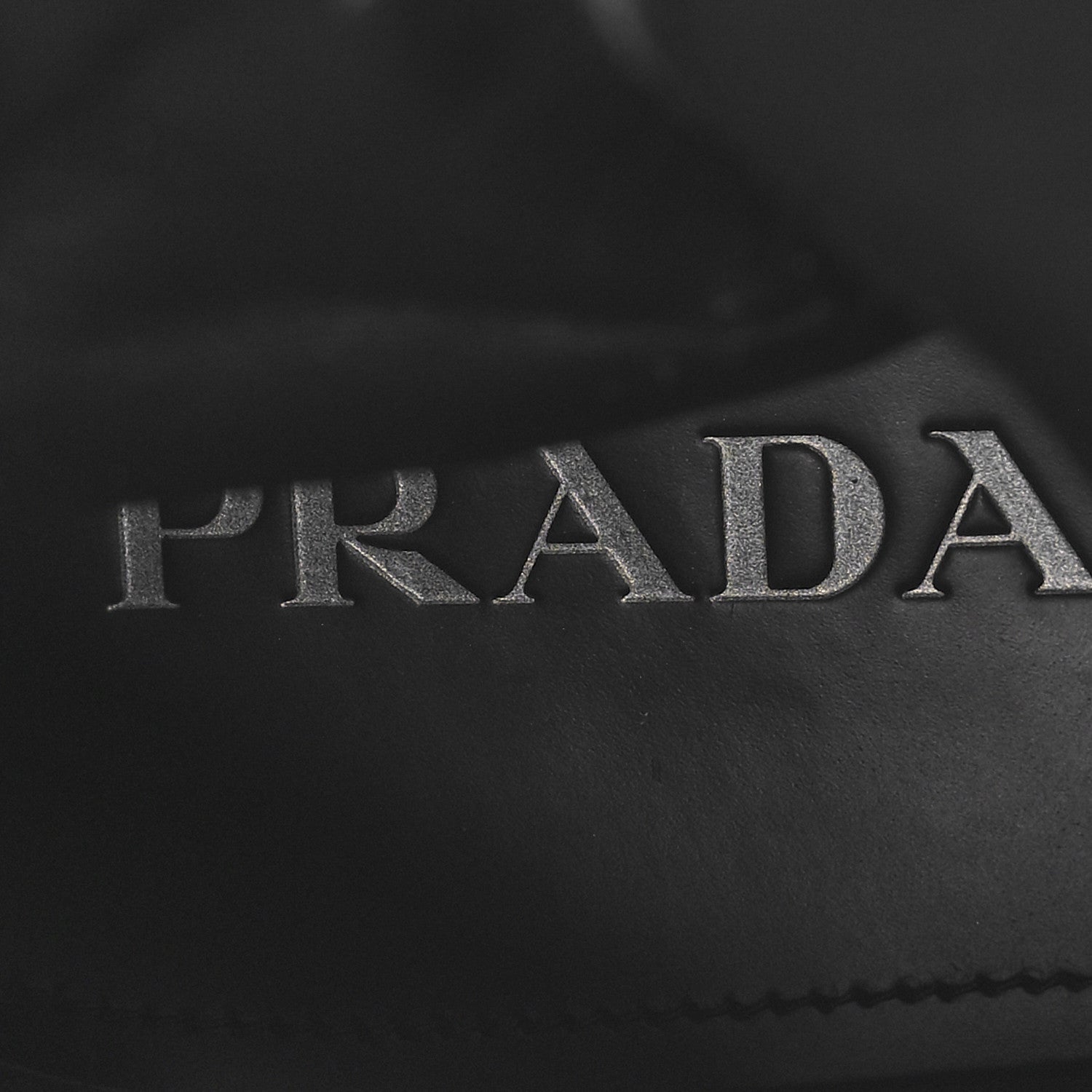Prada Spazzolato Rois Re-Nylon Metal Triangle Logo Monolith Pouch Pocket 55mm Boots 38 Black