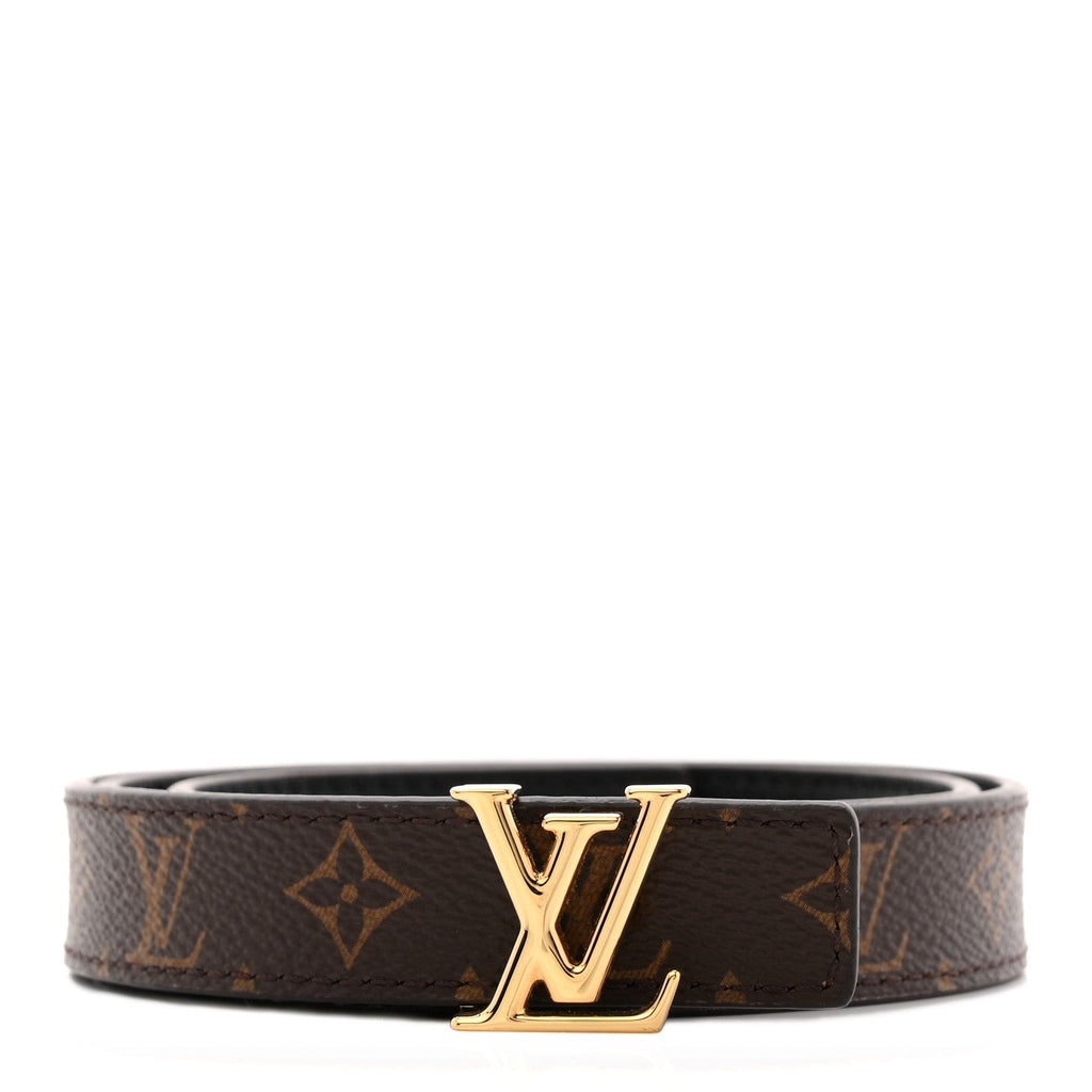 Louis Vuitton Calfskin Monogram 20mm LV Initiales Reversible Belt 65 26 Black