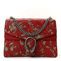 Gucci GG Supreme Monogram Arabesque Medium Dionysus Shoulder Bag Hibiscus Red