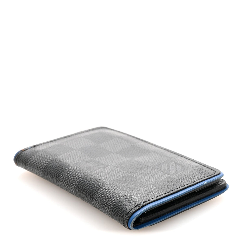 Louis Vuitton Damier Graphite Pocket Organizer Bleu Neon