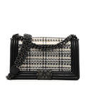 Chanel PVC Thread Woven Medium Boy Flap Black