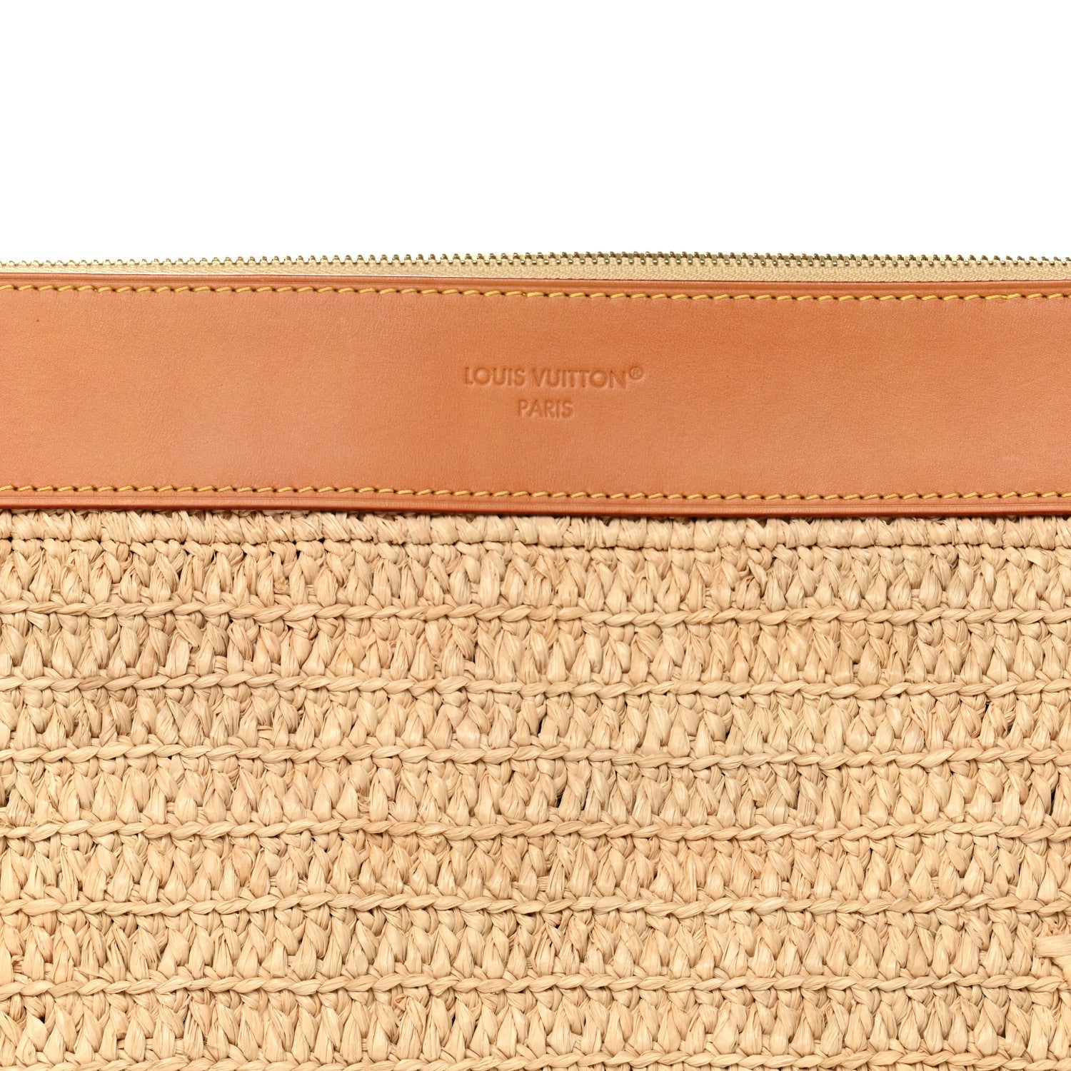 Louis Vuitton Raffia Pochette Voyage Souple Natural Beige