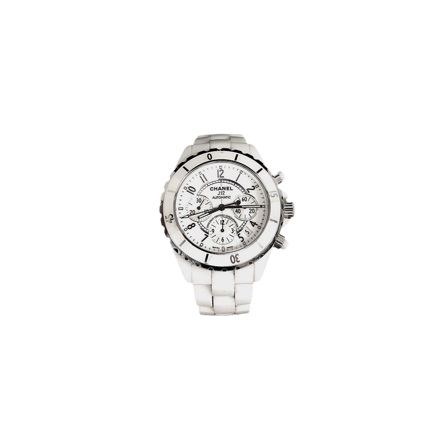 Chanel J12 White Ceramic 41mm Chronograph Unisex Watch