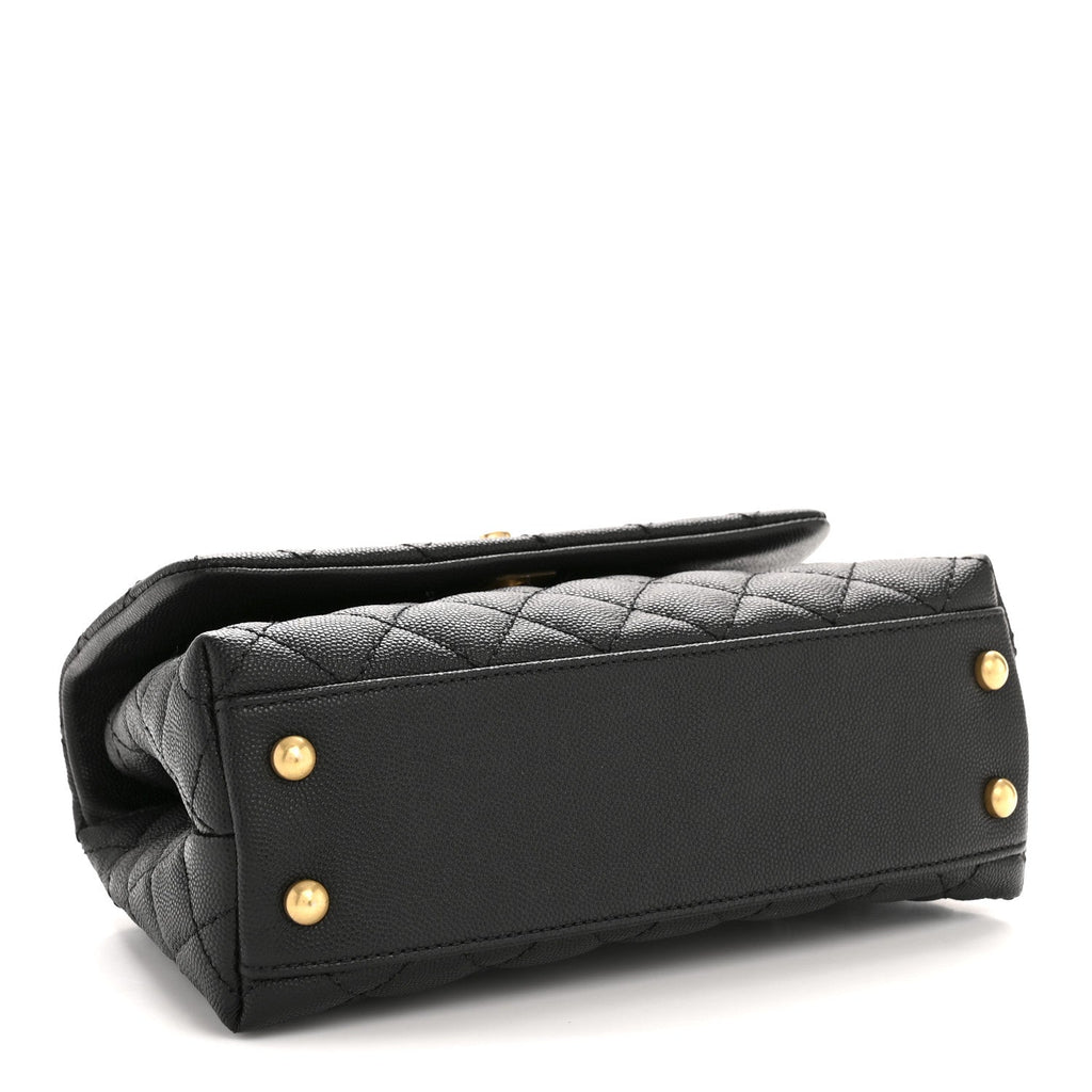 Chanel Caviar Quilted Mini Coco Handle Flap Black