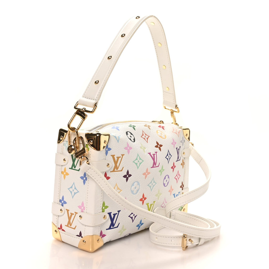 Louis Vuitton LV x TM Cowhide Monogram Multicolor Side Trunk MM White