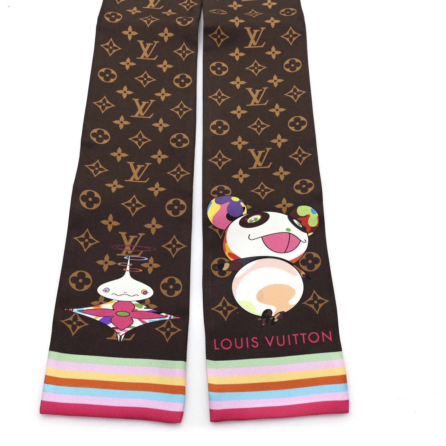 Louis Vuitton LV X TM Silk Monogram Superflat Character Bandeau Brown