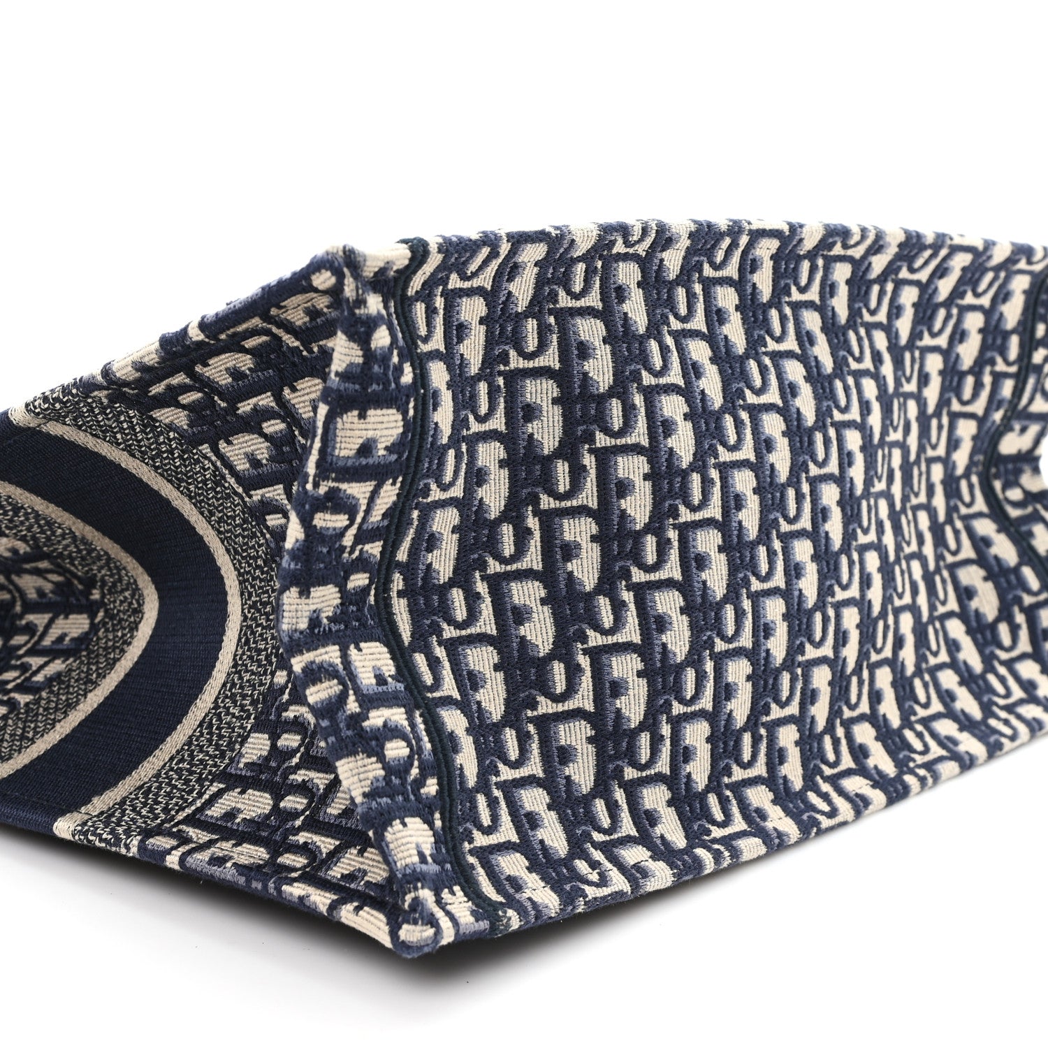 Christian Dior Oblique Medium Book Tote Blue Multicolor