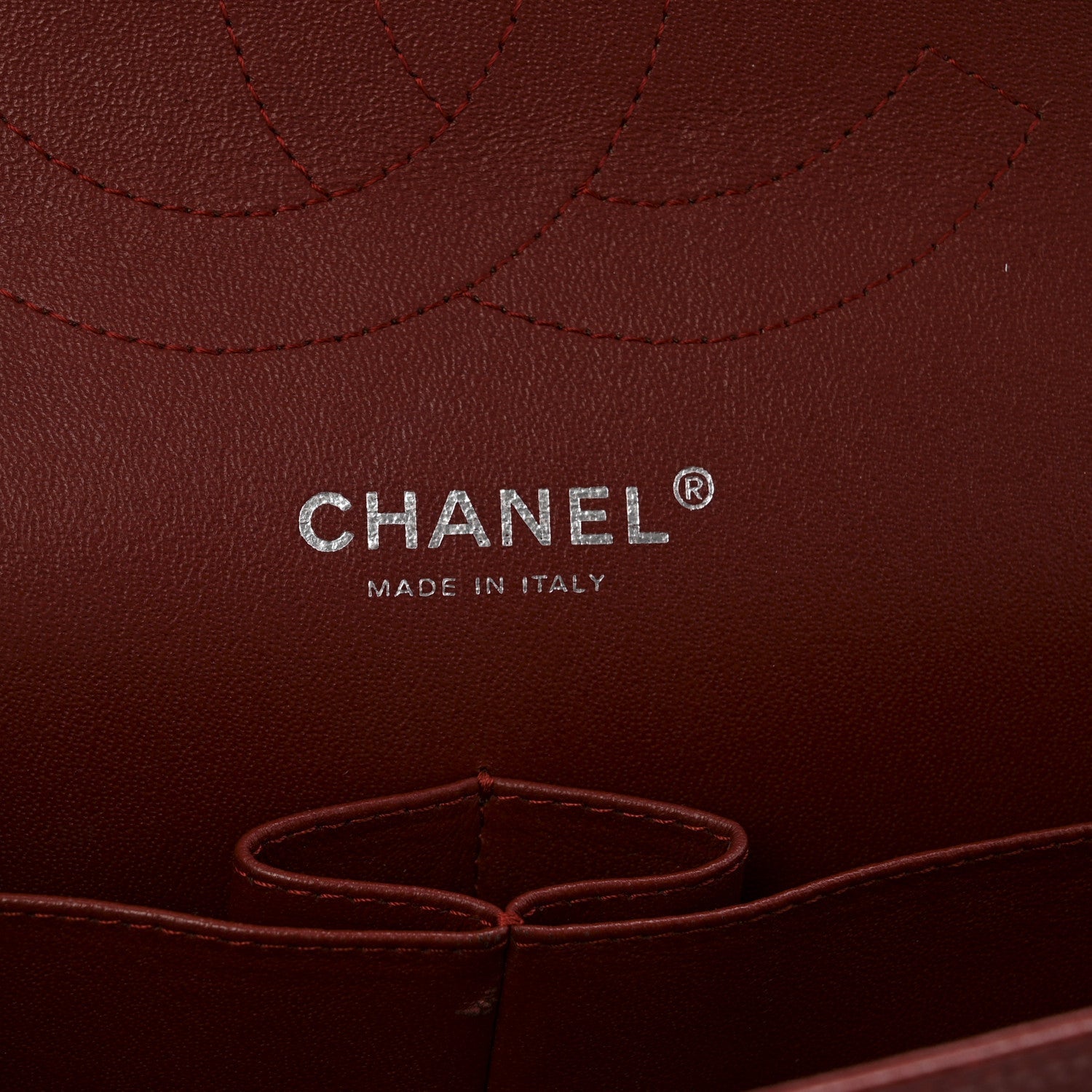 Chanel Caviar Quilted Jumbo Double Flap Dark Red