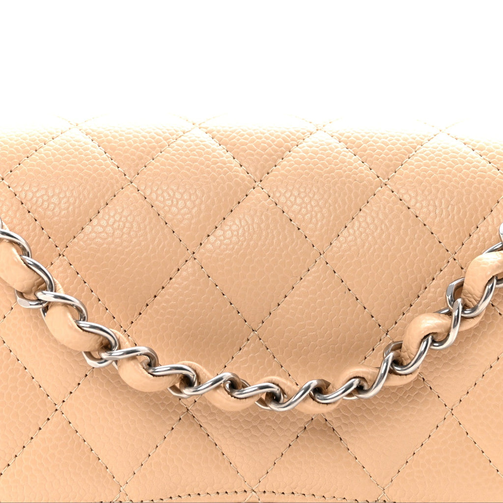 Chanel Caviar Quilted Medium Double Flap Beige