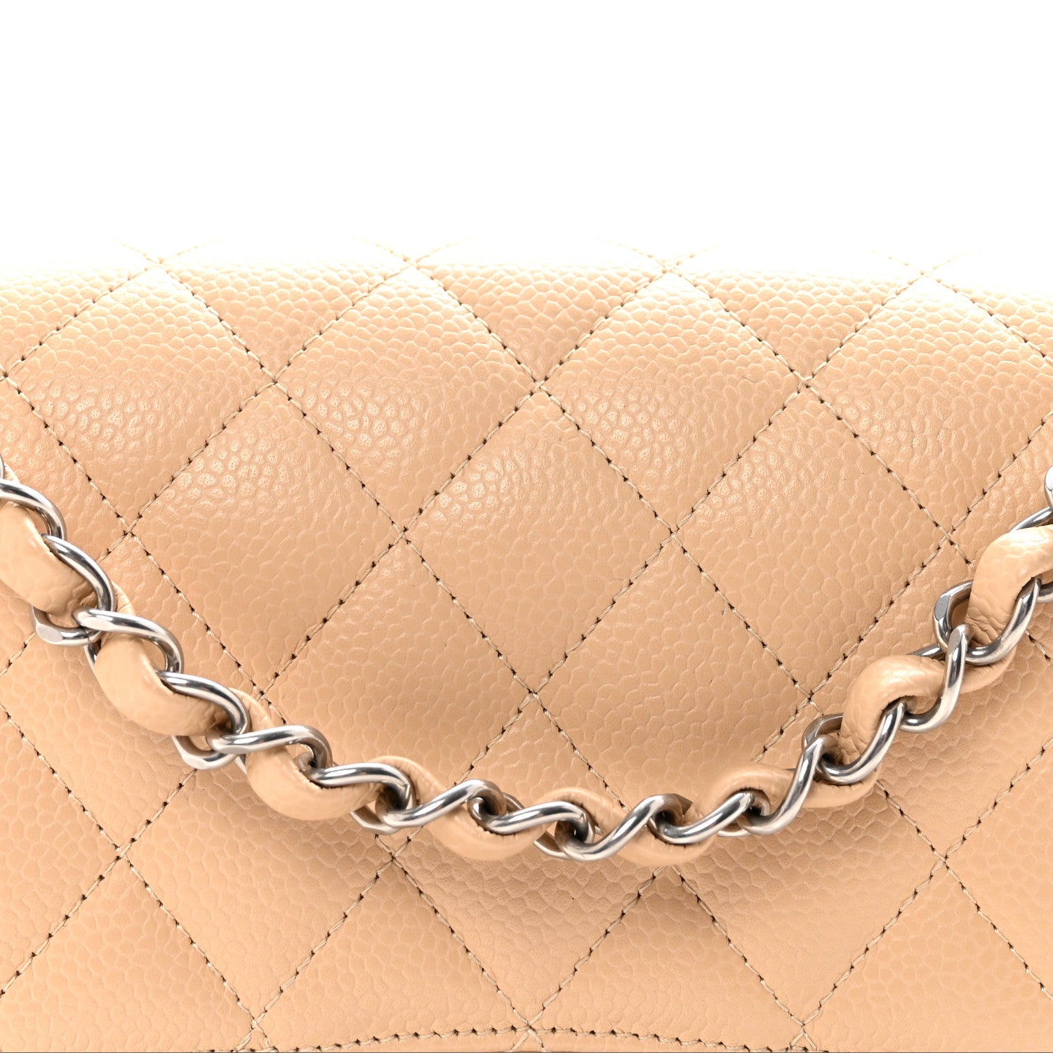 Chanel Caviar Quilted Medium Double Flap Beige