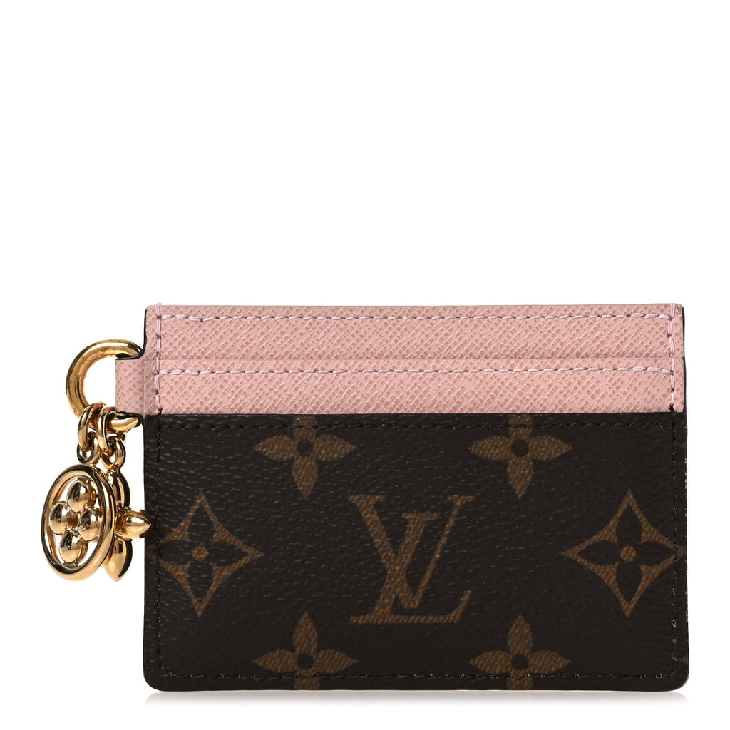 Louis Vuitton Monogram LV Charms Card Holder Rose Ballerine
