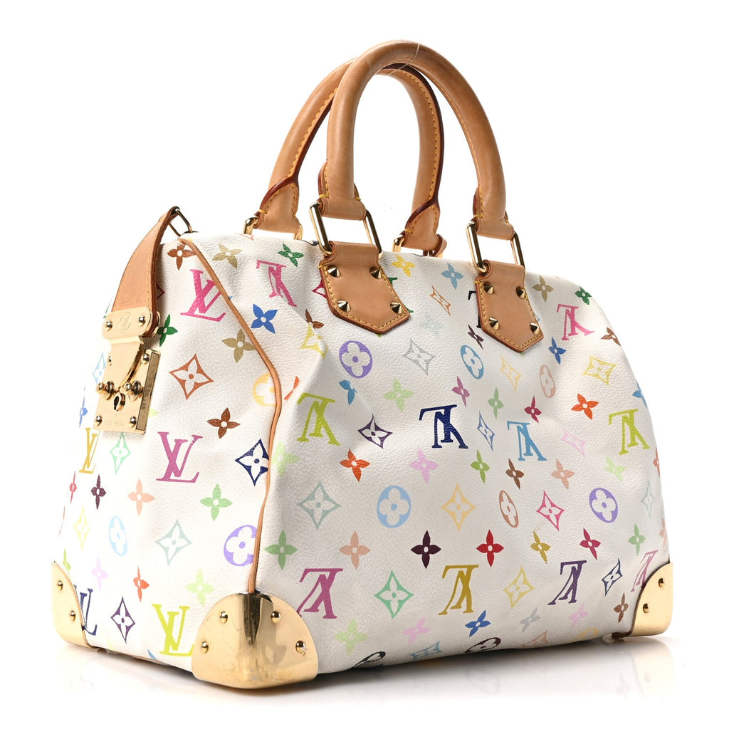 Louis Vuitton Monogram Multicolor Speedy 30 White