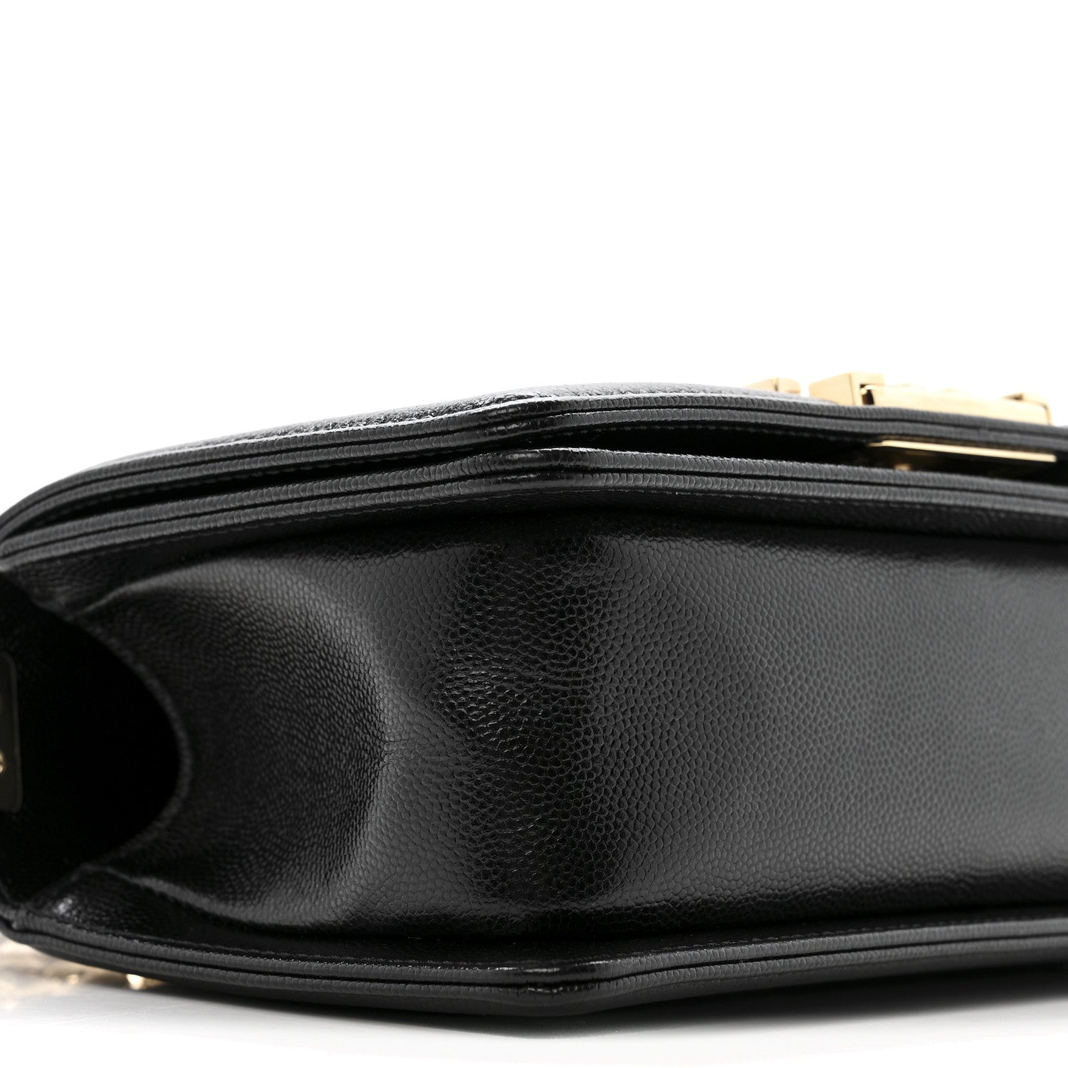 Chanel Caviar Chevron Quilted Small Boy Flap Black