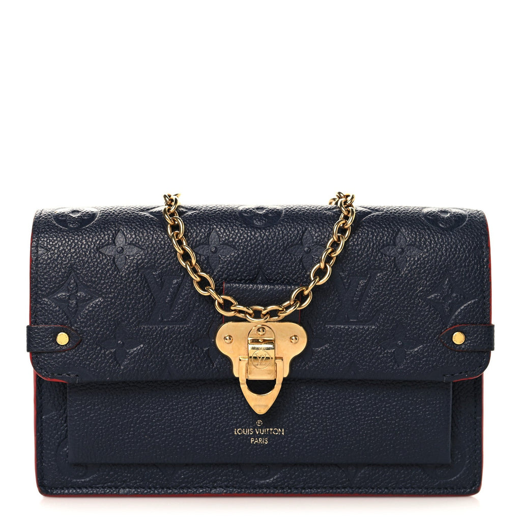 Louis Vuitton Empreinte Vavin Chain Wallet Marine Rouge