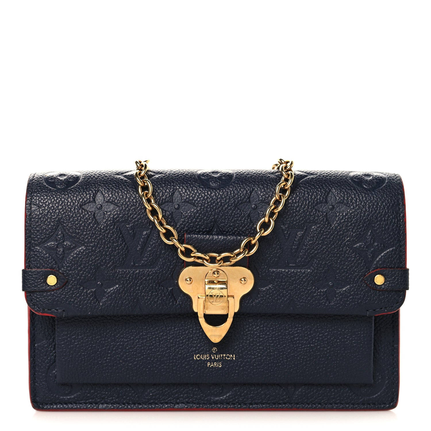 Louis Vuitton Empreinte Vavin Chain Wallet Marine Rouge