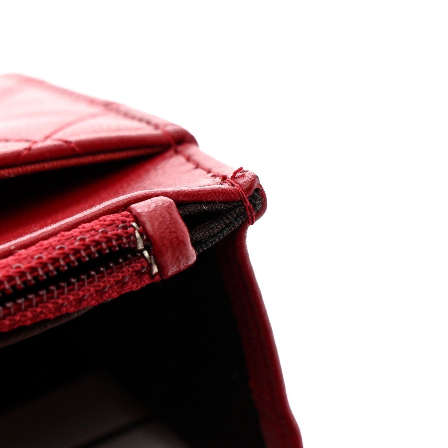 Chanel Lambskin Quilted Trendy CC Wallet On Chain WOC Red