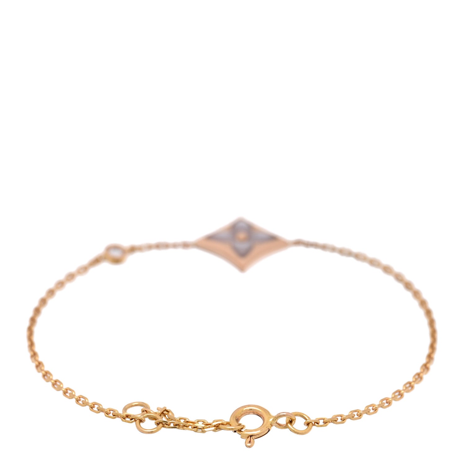 Louis Vuitton 18K Pink Gold Diamond Pink Mother of Pearl Color Blossom BB Star Bracelet