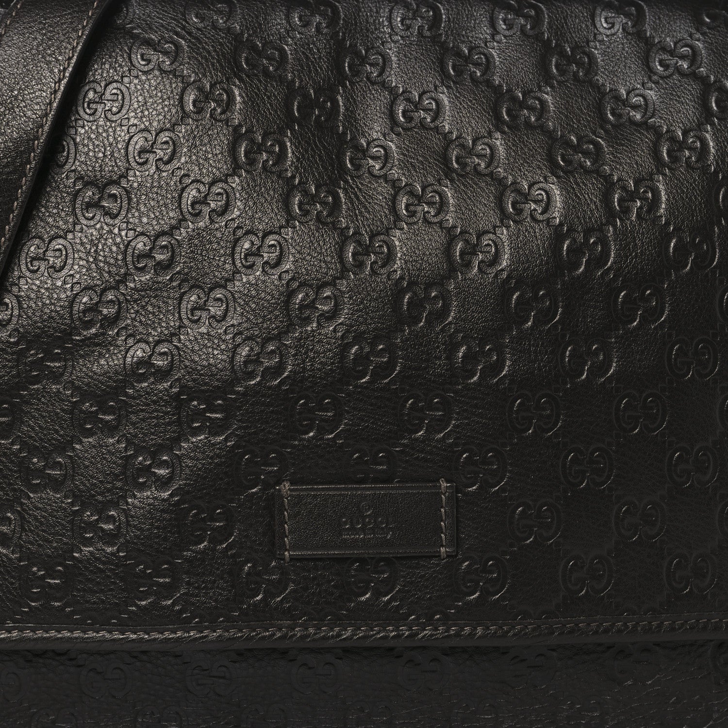 Gucci Guccissima Medium Flap Messenger Bag Chocolate