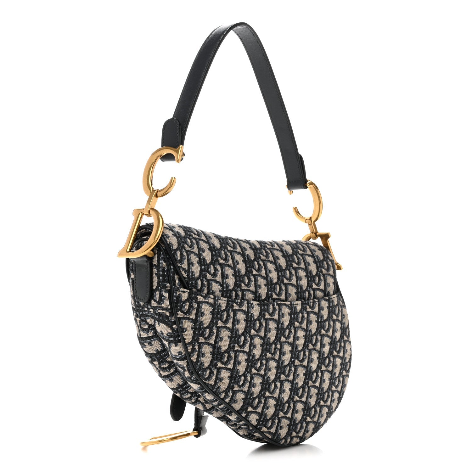Christian Dior Oblique Saddle Bag Blue