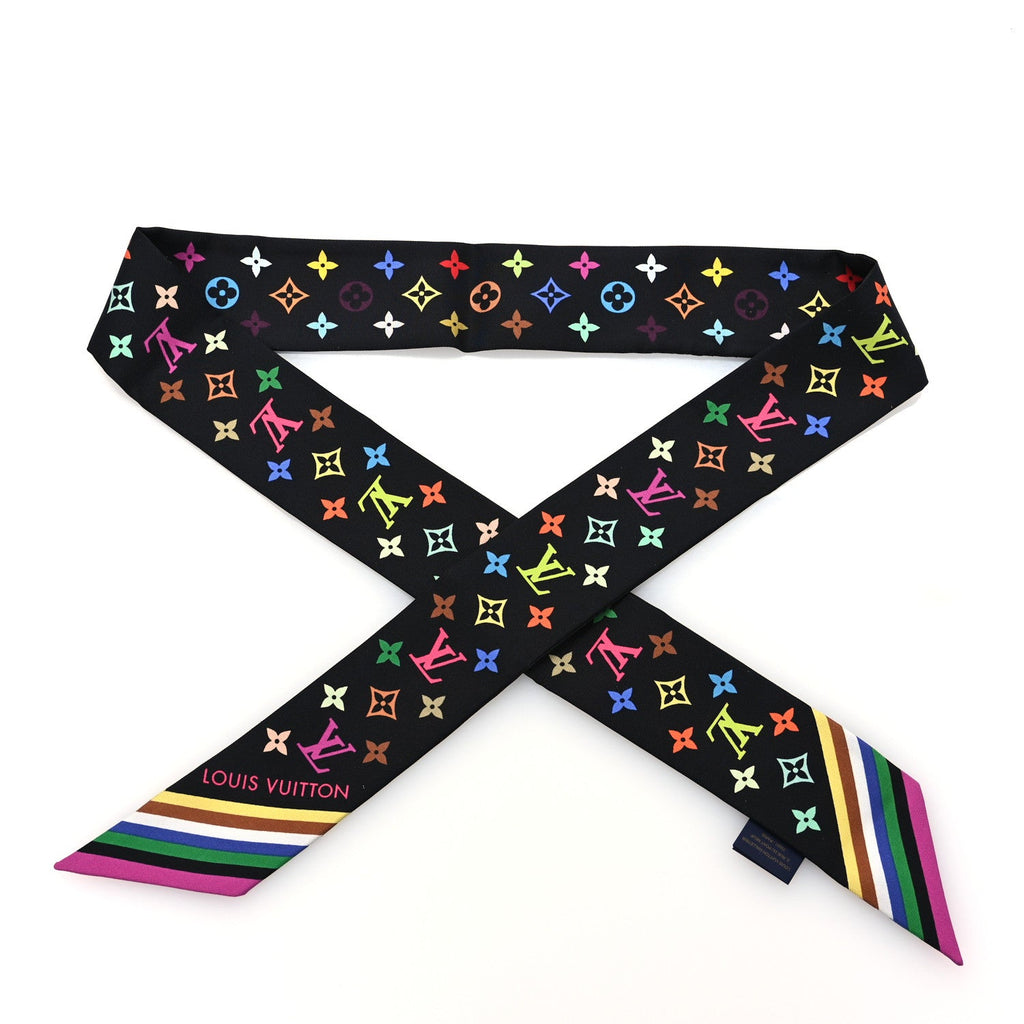 Louis Vuitton LV X TM Silk Monogram Multicolor BB Bandeau Black