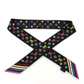 Louis Vuitton LV X TM Silk Monogram Multicolor BB Bandeau Black