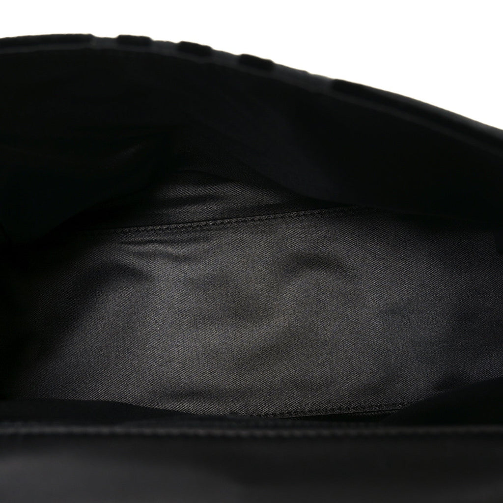 Chanel Velvet Checkered Flap Bag Black