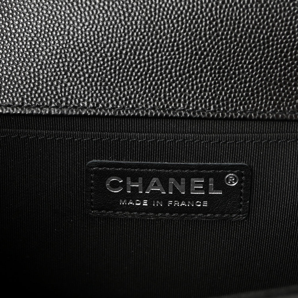 Chanel Caviar Quilted Medium Boy Flap Black