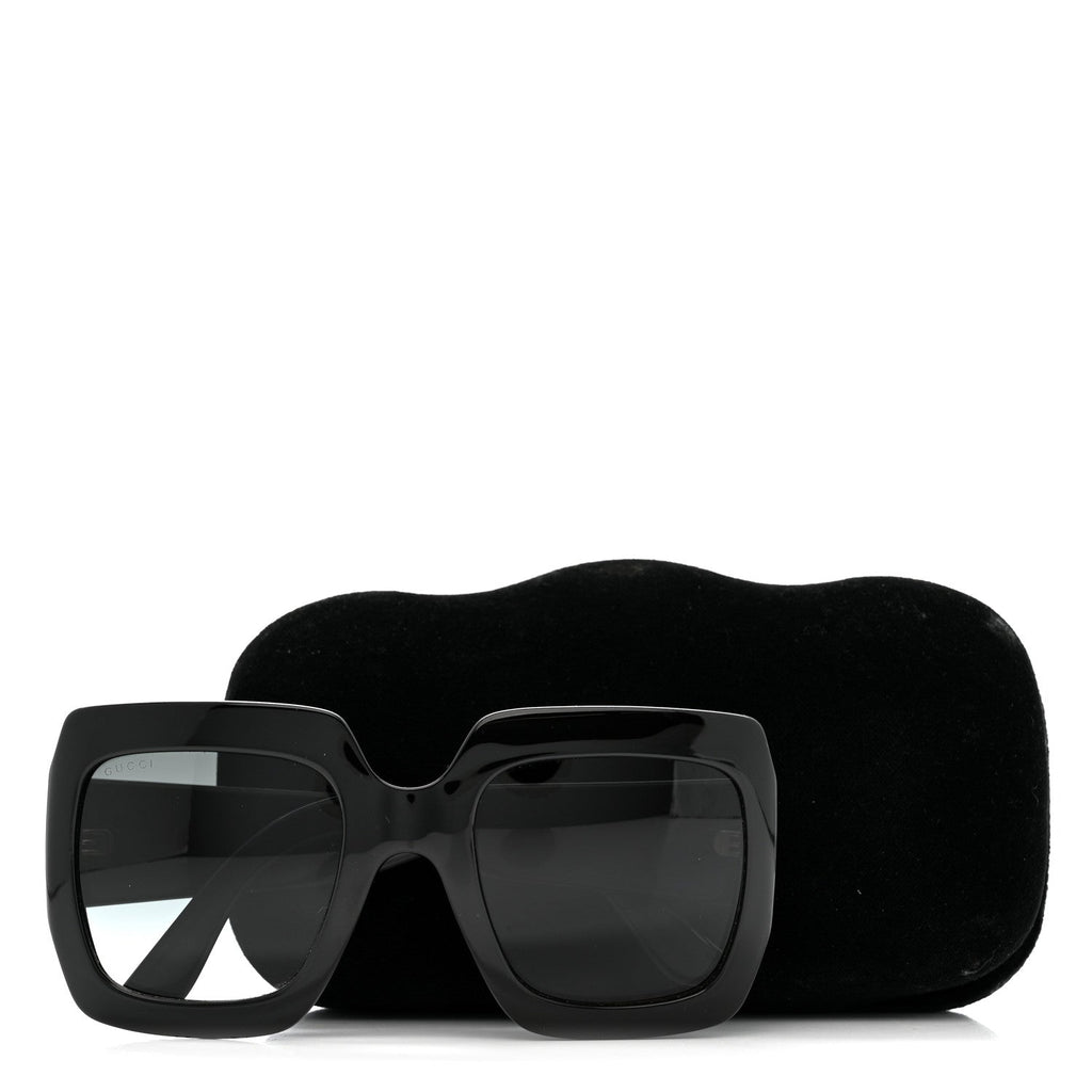 Gucci Acetate Square Frame Sunglasses GG0141S Black