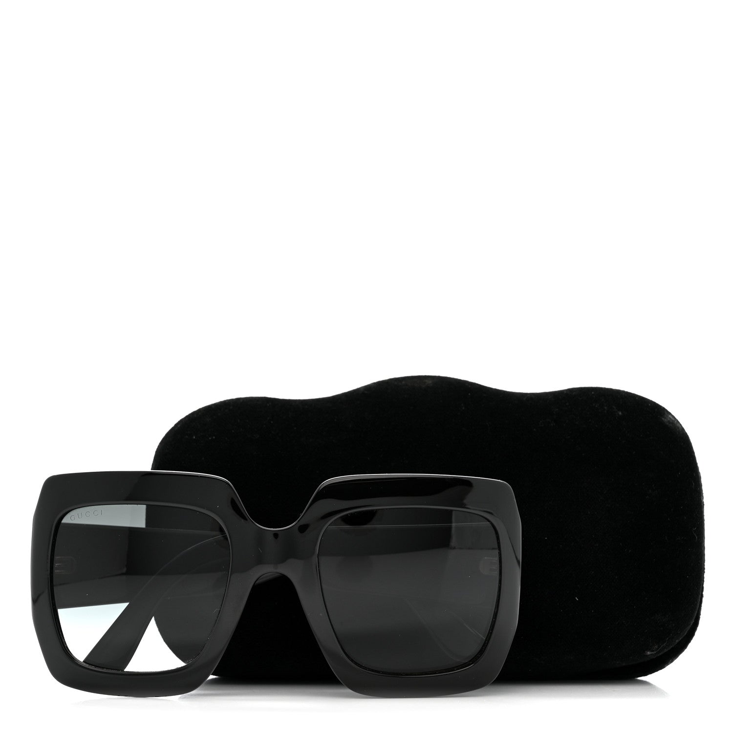 Gucci Acetate Square Frame Sunglasses GG0141S Black