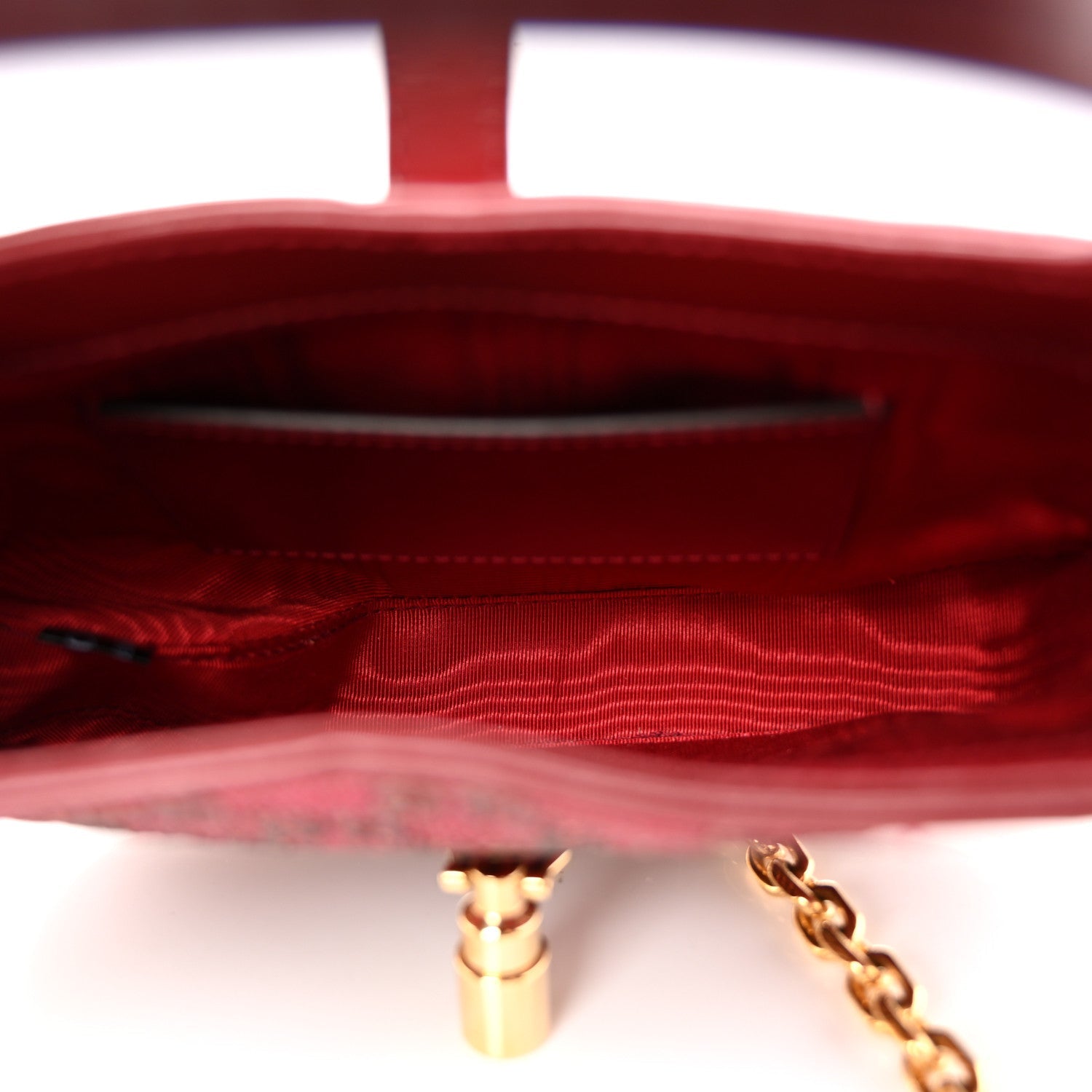 Gucci Calfskin Beaded Embroidery GG Monogram Mini Jackie 1961 Cherry Red