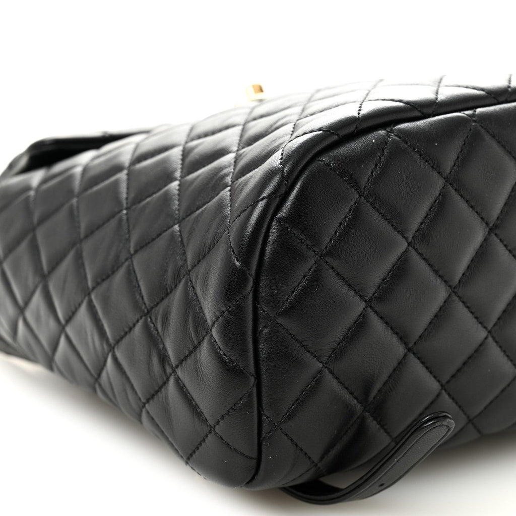 Chanel Lambskin Quilted Small Urban Spirit Backpack Black