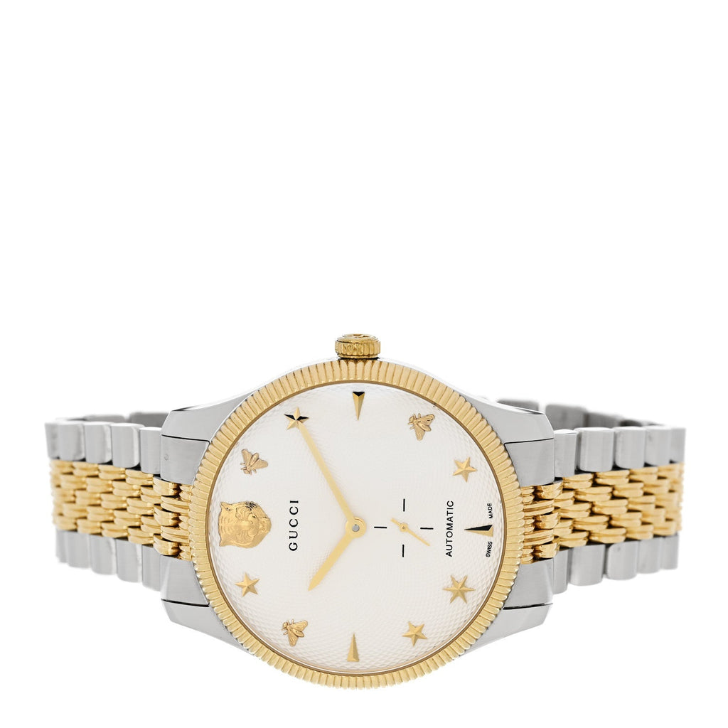 Gucci Stainless Steel 40mm G-Timeless Two Tone Charm Automatic Watch