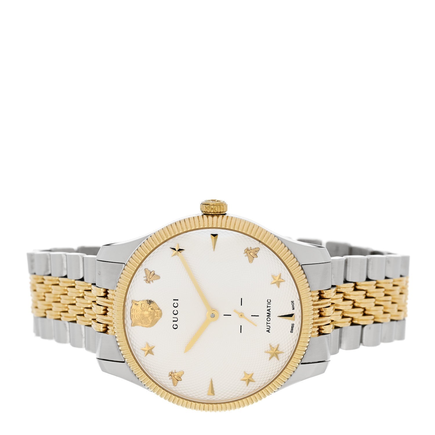 Gucci Stainless Steel 40mm G-Timeless Two Tone Charm Automatic Watch