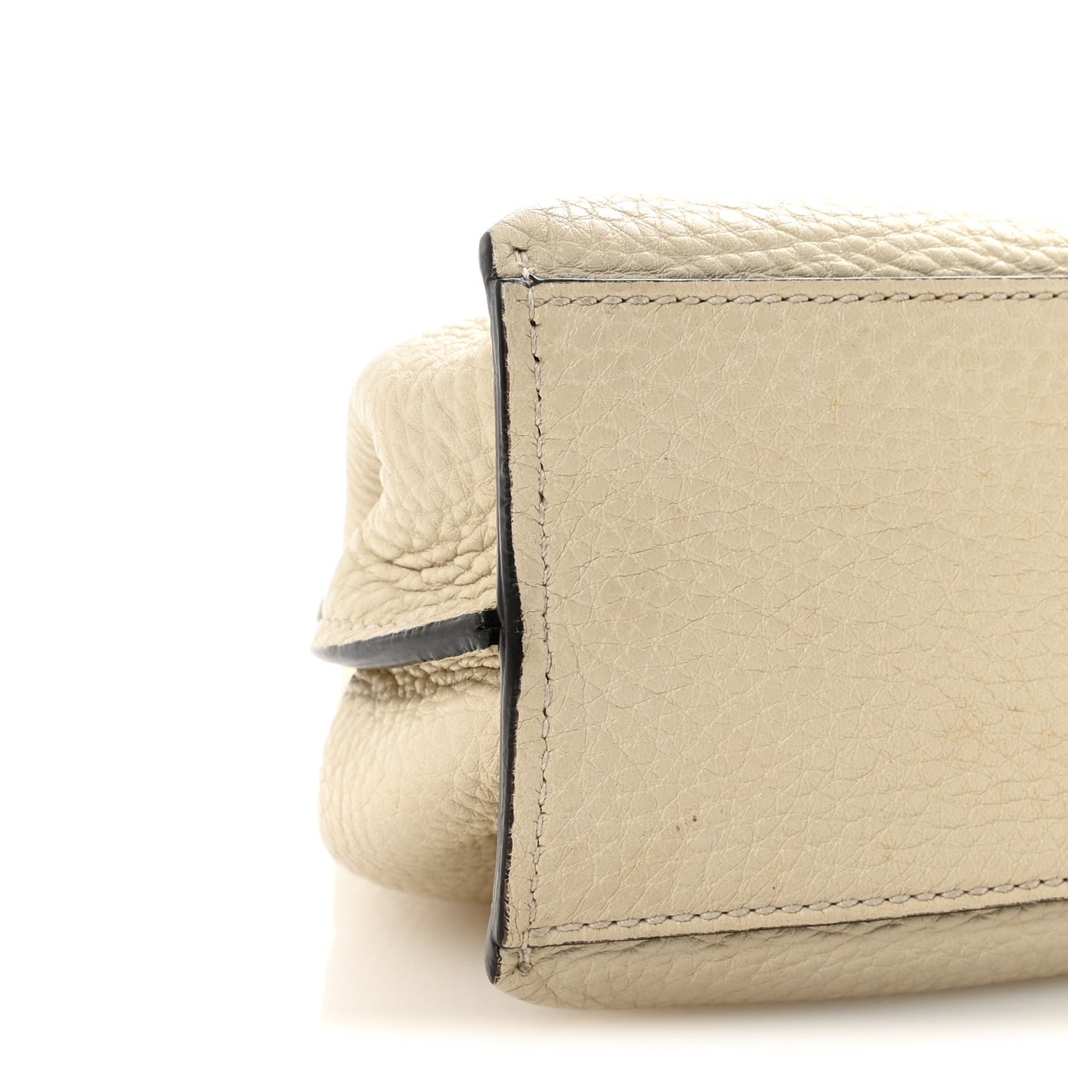 Gucci Cellarius Calfskin Small Bamboo Daily Top Handle Bag Mystic White