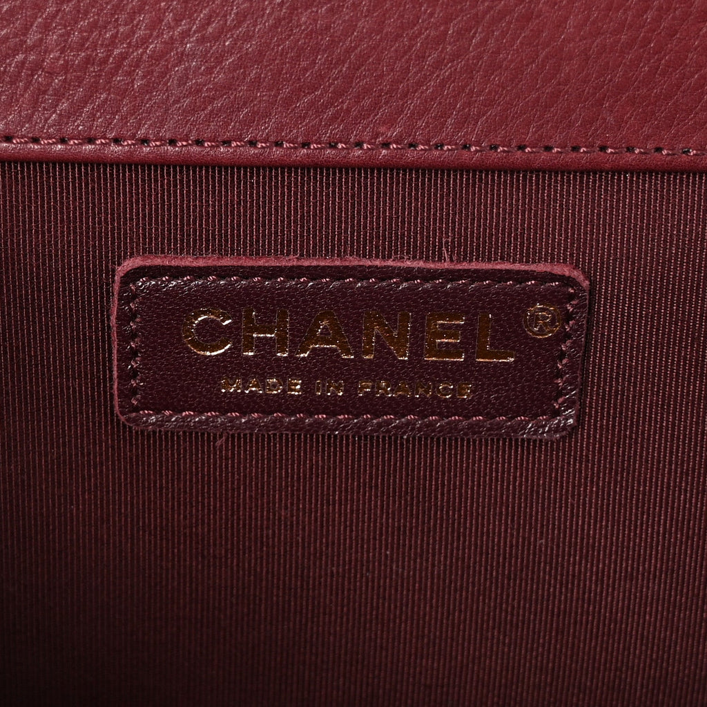 Chanel Calfskin Quilted Small Flap Bag Burgundy