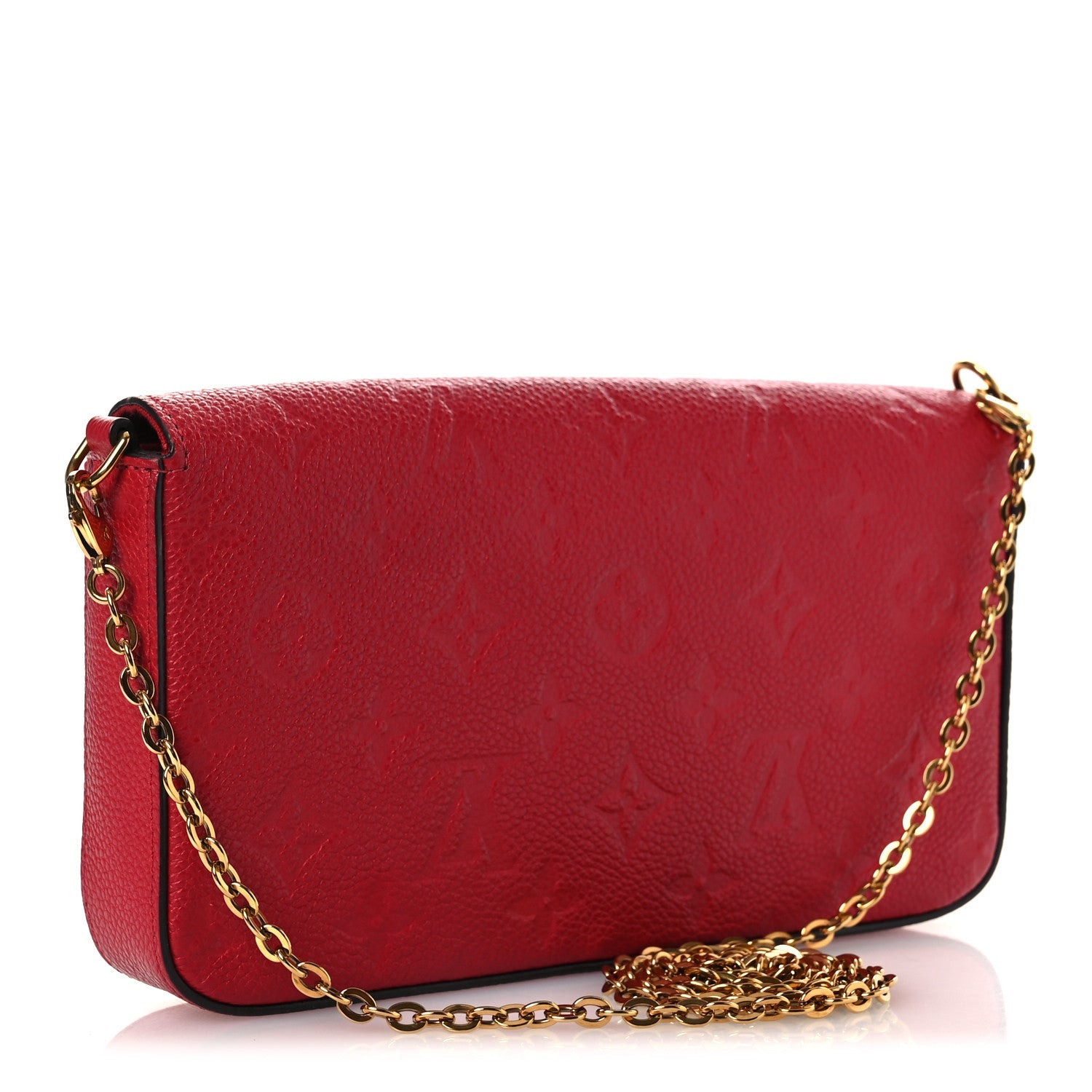Louis Vuitton Empreinte Pochette Felicie Chain Wallet Scarlet