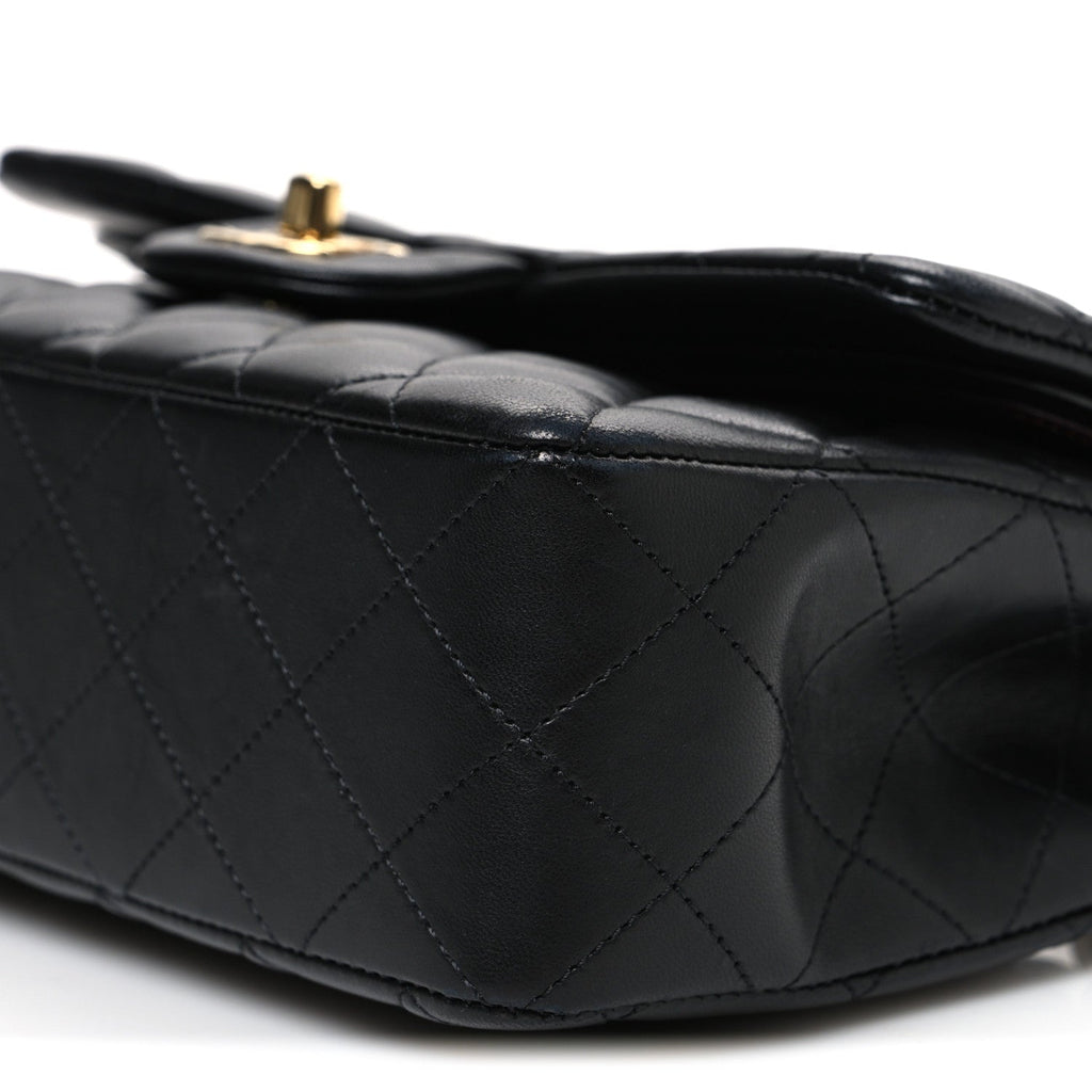 Chanel Lambskin Quilted Small Double Flap Black