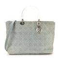 Christian Dior Denim Cannage Lady Dior Light Blue