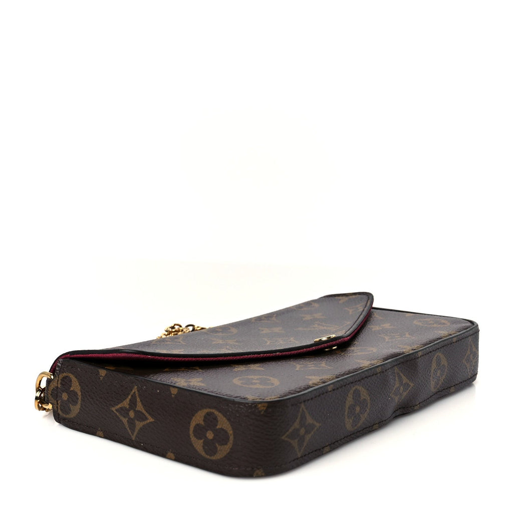 Louis Vuitton Monogram Pochette Felicie Chain Wallet Fuchsia