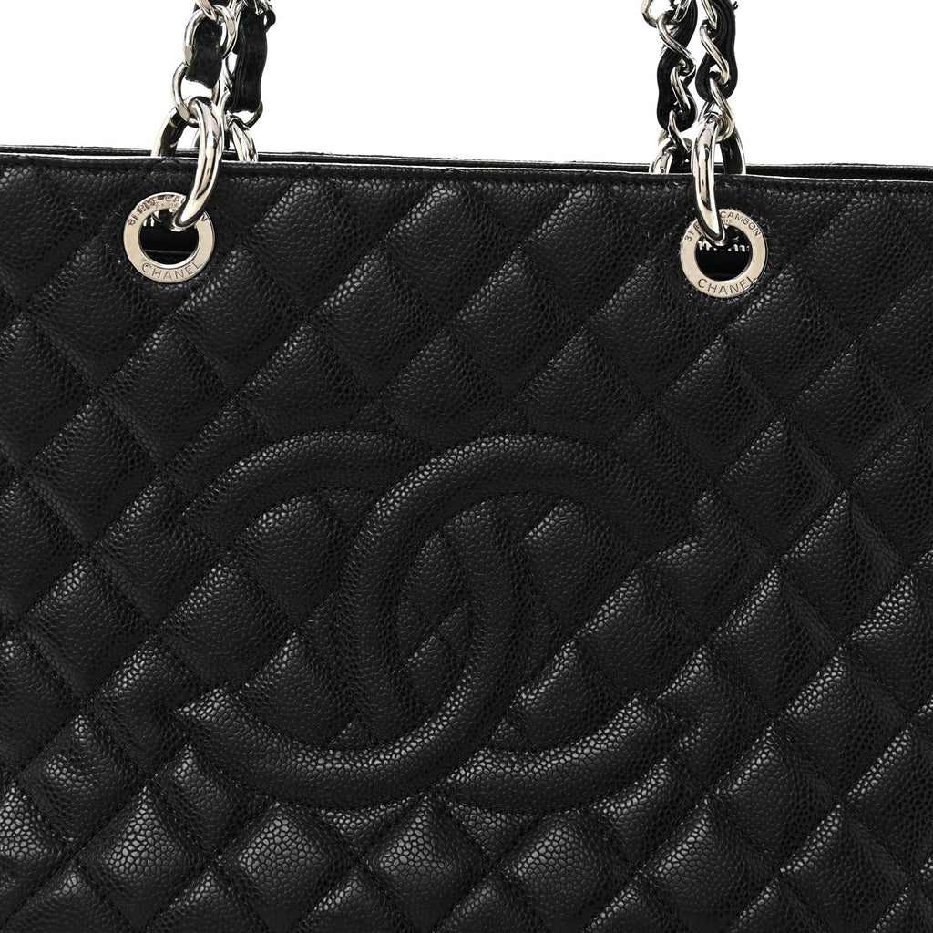 Chanel Caviar Quilted Grand Shopping Tote GST Black